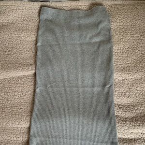 Gray midi skirt
